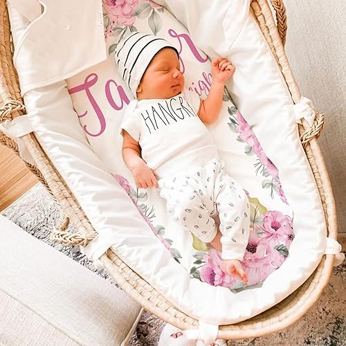 Miniatura 3 de Juego de 2 sábanas personalizadas para moisés de bebé, ajuste universal para colchónalmohadilla de moisés rectangular, ovalado, de reloj de arena,