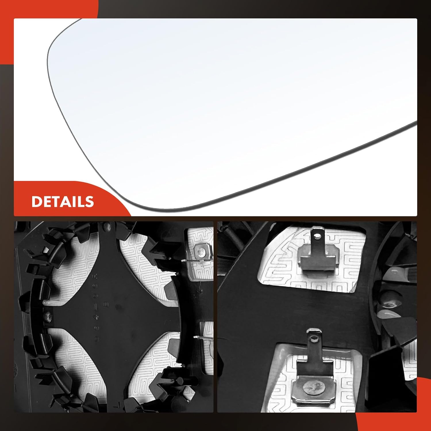 A-Premium 2-PC Driver and Passenger Side Heated Mirror Glass with Backing Plate Compatible with Volkswagen Jetta 2010-2014, Passat 2006-2010, Golf 2010-2014, Eos 2007-2008, GTI Rabbit 2006-2009