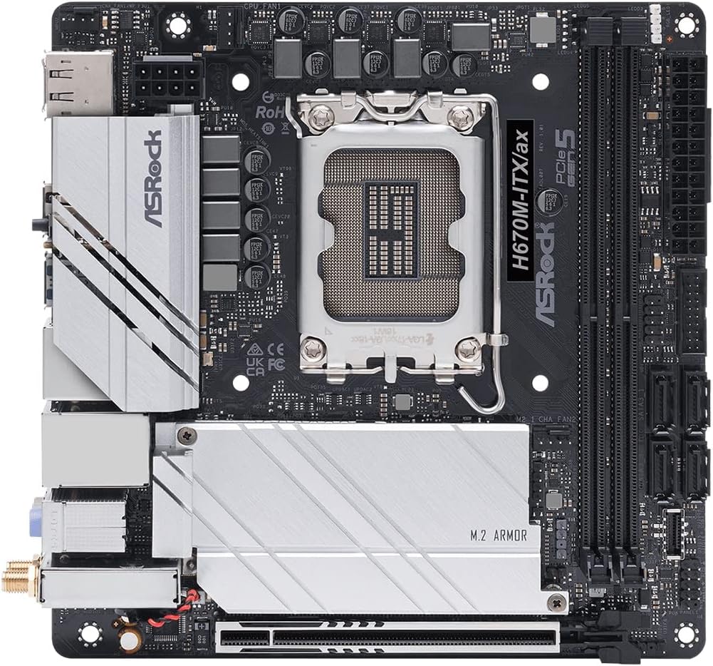 CUK ASRock H670MITX/ax Mini ITX Motherboard for 12th Gen