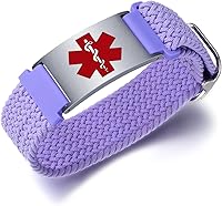 Vista 10 de Pulseras deportivas personalizadas de alerta médica para mujeres y hombres – Pulseras de identificación médica personalizadas con grabado gratuito