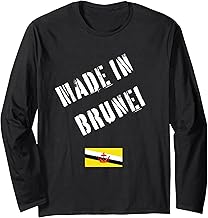 Made in Brunei with Flag Funny Long Sleeve T-Shirt