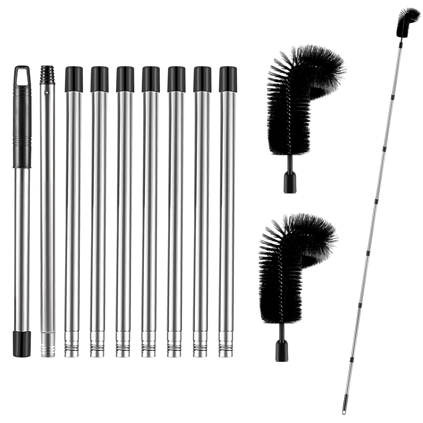 Aartner Gutter Cleaner Telescopic Roof Gutter Cleaning Tools Kit hedgehog gutter brush,Gutter Cleaning Tools with 9-Section from Gardens Ditches Villas Townhouses