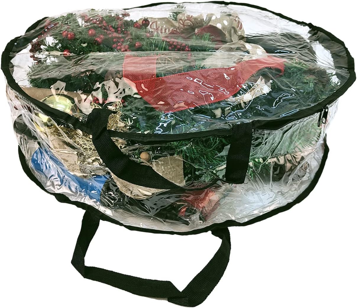 SYWAN 24" Wreath Storage Bag, Christmas Wreath Storage Box