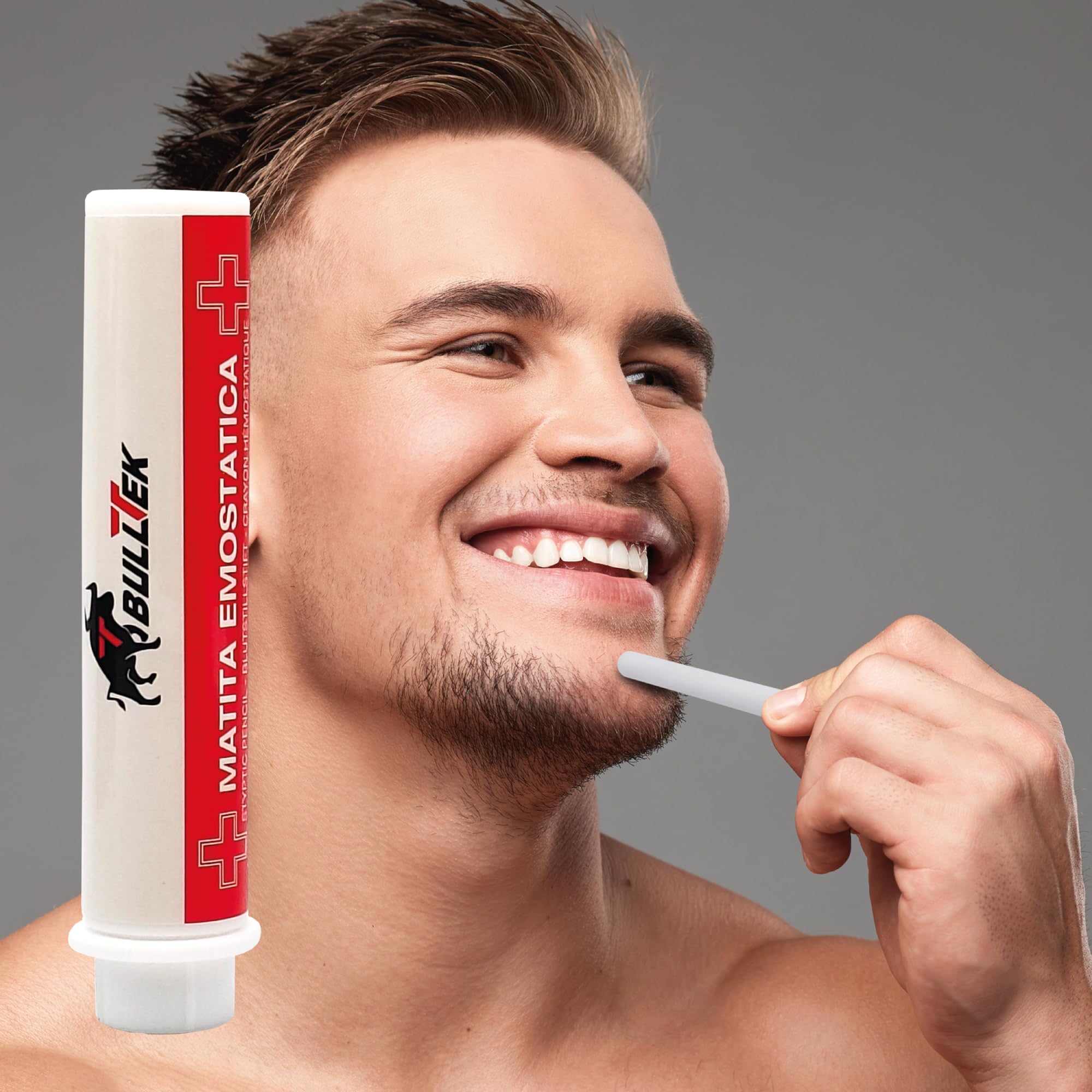 Lápiz hemostático Stick cicatrizante, tope de sangre para heridas Post-Afeitado Barba, Astringente con práctico contenedor de viaje