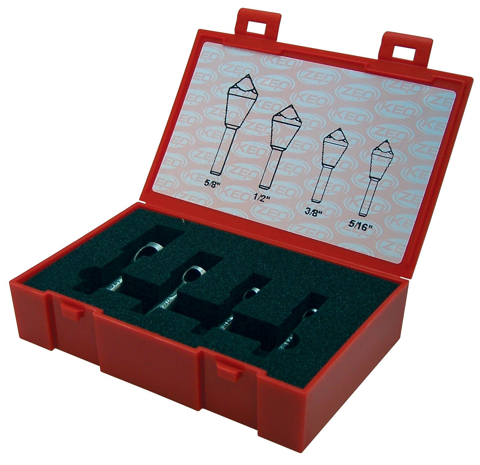 KEO 53509 Cobalt Steel Single-End Countersink Set, TiN Coated, 60 Degree Point Angle, 5/16