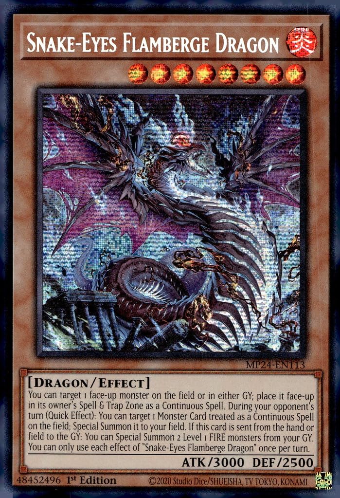 Snake-Eyes Flamberge Dragon - MP24-EN113 - Prismatic Secret Rare