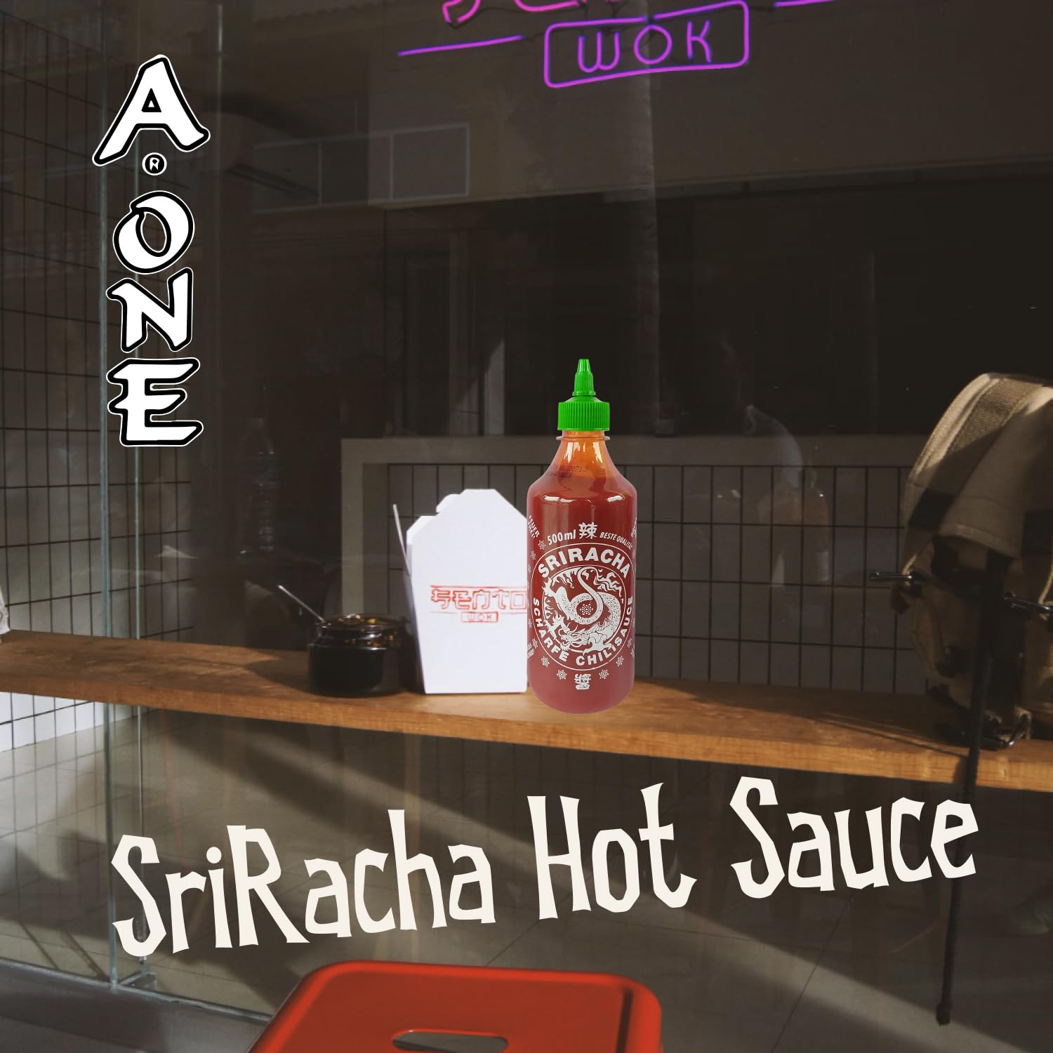 A-One Sriracha Salsa original 12 x 500 ml clásica salsa de chile picante – Paquete de 12 salsa de chili – Salsa de condimentos – Super para gastronomía