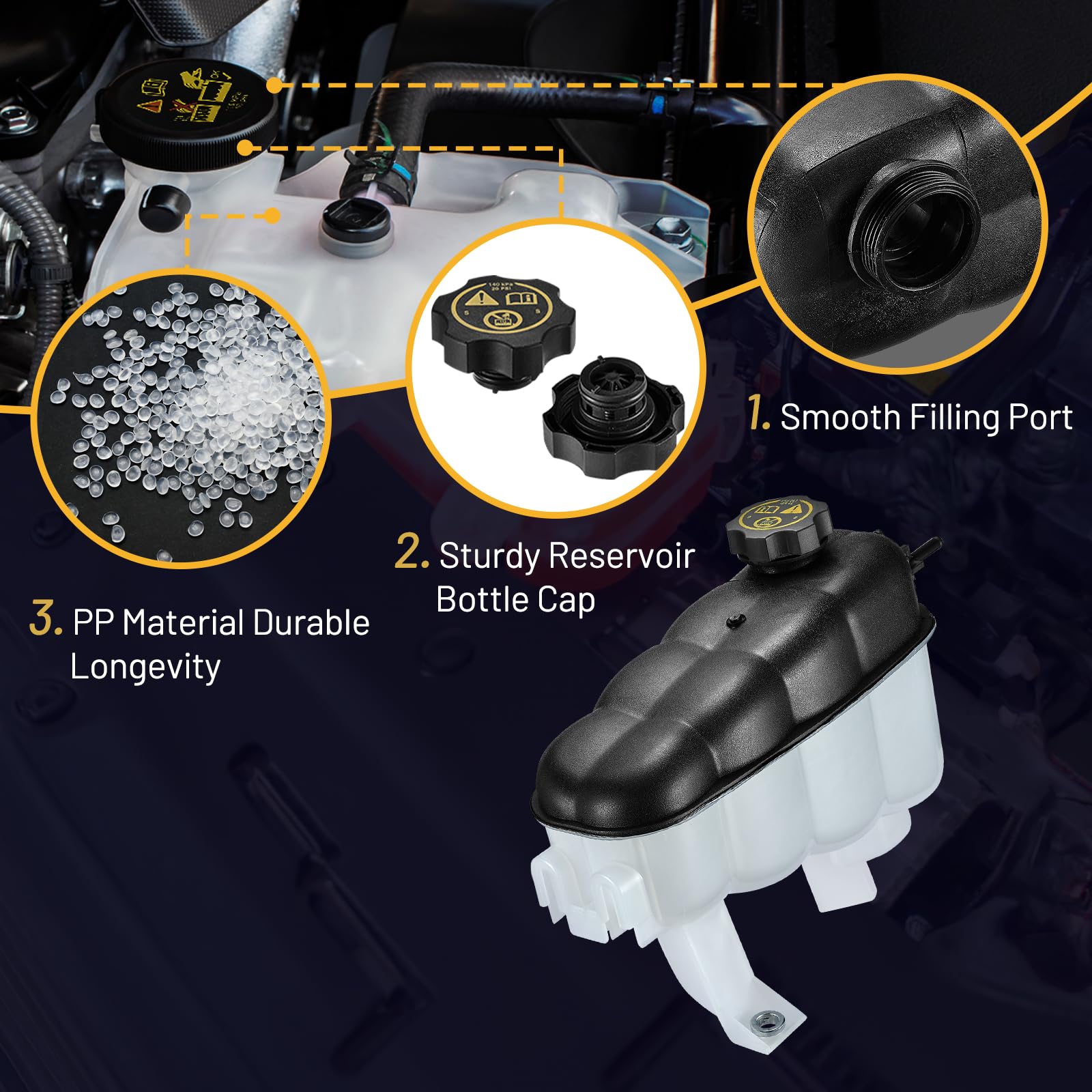 OEM Engine Coolant Recovery Reservoir Tank 14-20 Cadillac Chevrolet GMC 84368362 - View #10