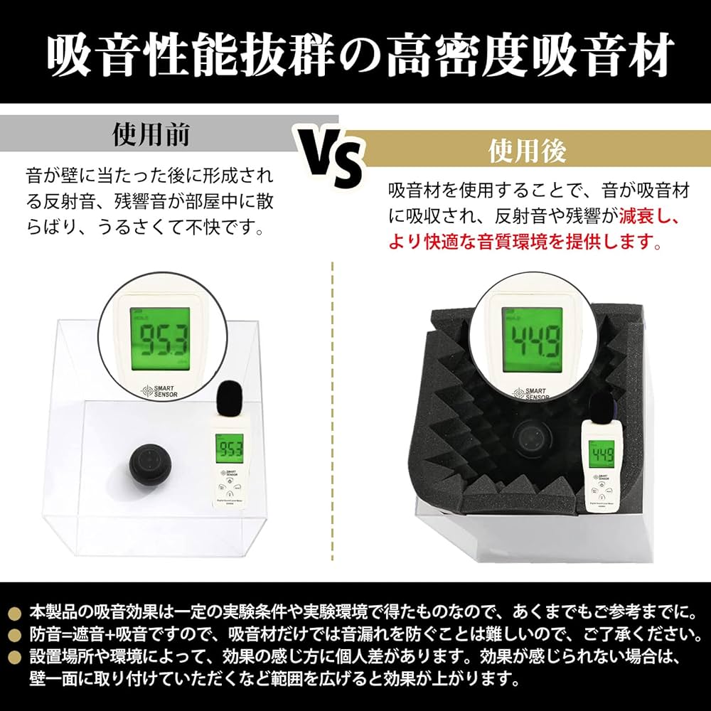 防音　吸音　騒音　ピアノ　楽器　バリアパッキン　エプトシーラー　diy Amazon.co.jp: HomLead 吸音材 30*30*5cm 吸音パネル 消音 騒音