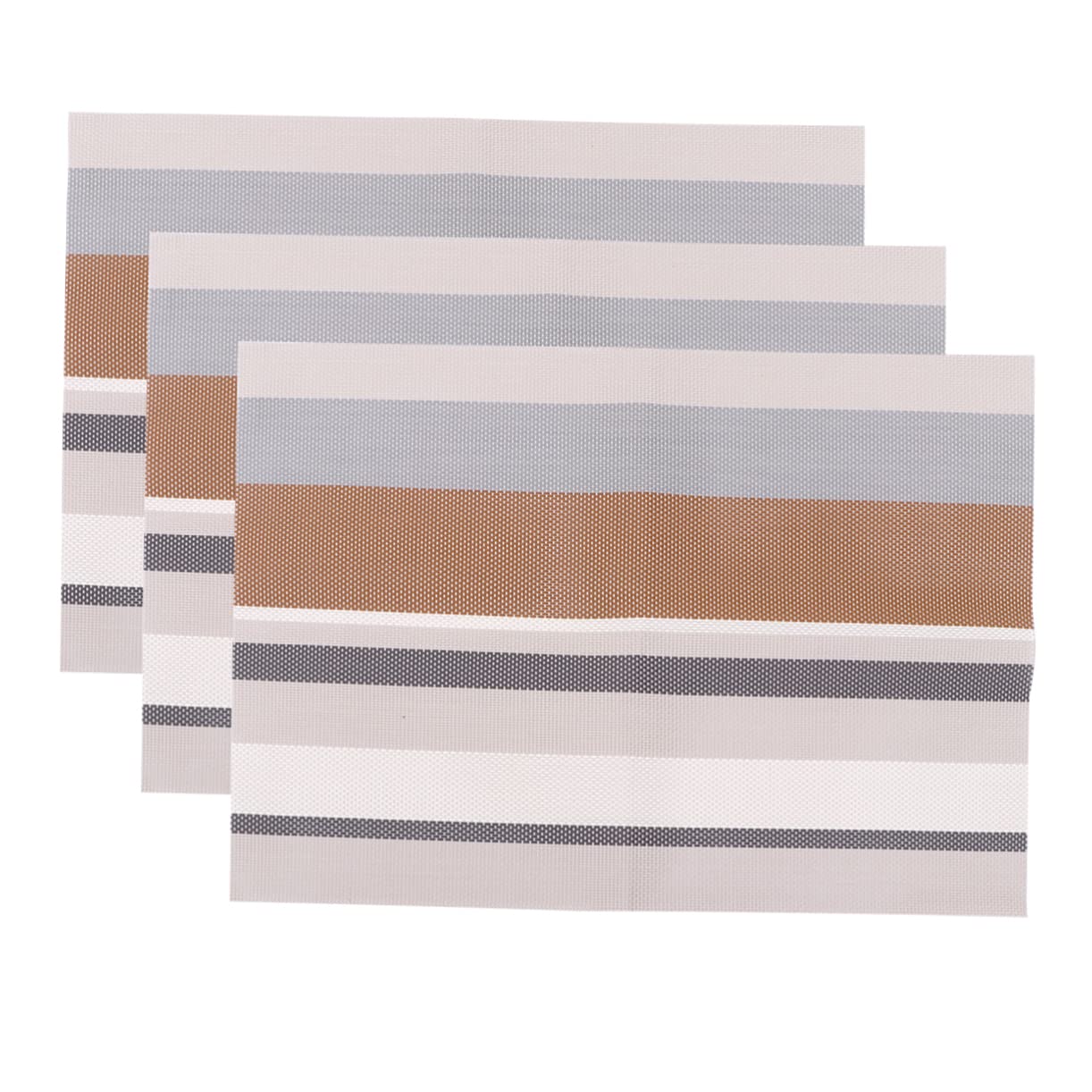 DECHOUS 3pcs Water-Proof Western Mat - Cup Pad PVC Cup Pad Cup Mat Table Mat Rectangle