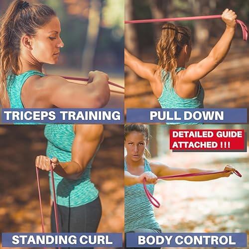 Miniatura 6 de LEZER Bandas de resistencia  Bandas de dominadas para gimnasio en casa, estiramiento, terapia física y entrenamiento  Incluye instrucciones (idioma