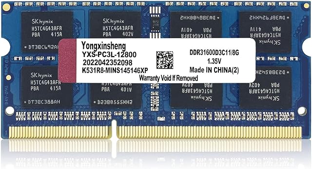 DDR3 / DDR3L 8GB Laptop RAM 1600MHz PC3L/PC3-12800 SODIMM Non-ECC Unbuffered 1.35V/1.5V 2Rx8 Dual Rank 204 Pin CL11 Notebook Computer Memory Upgrade Module(Blue)