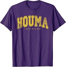 Houma Louisiana Vintage Retro US City State Travel T-Shirt