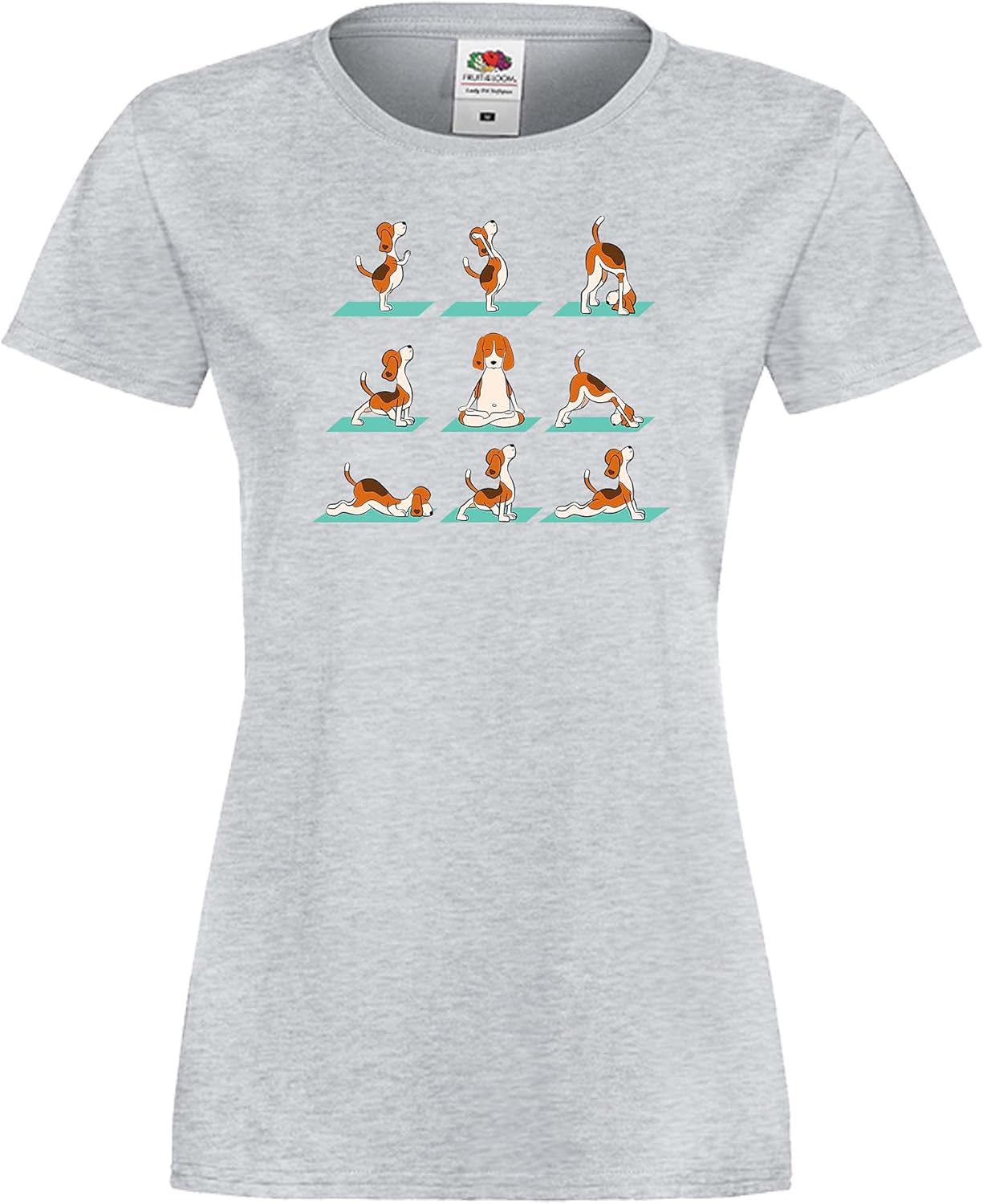 Yoga TShirt for Women Yoga Dog Fit Workout Meditation Namaste Sports