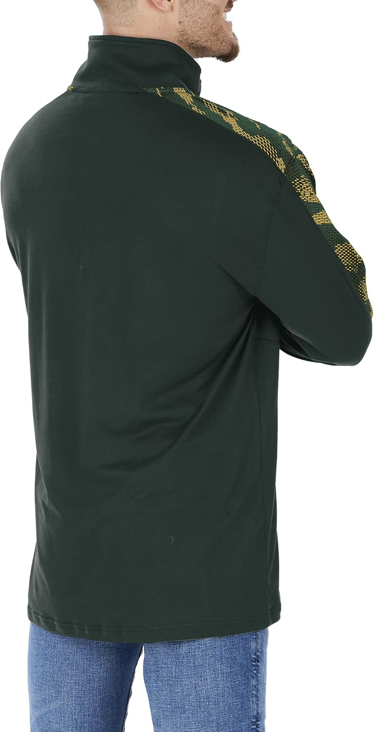 Zubaz NFL mens Solid 1/4 Zip With Team Viper Liner - Image 2