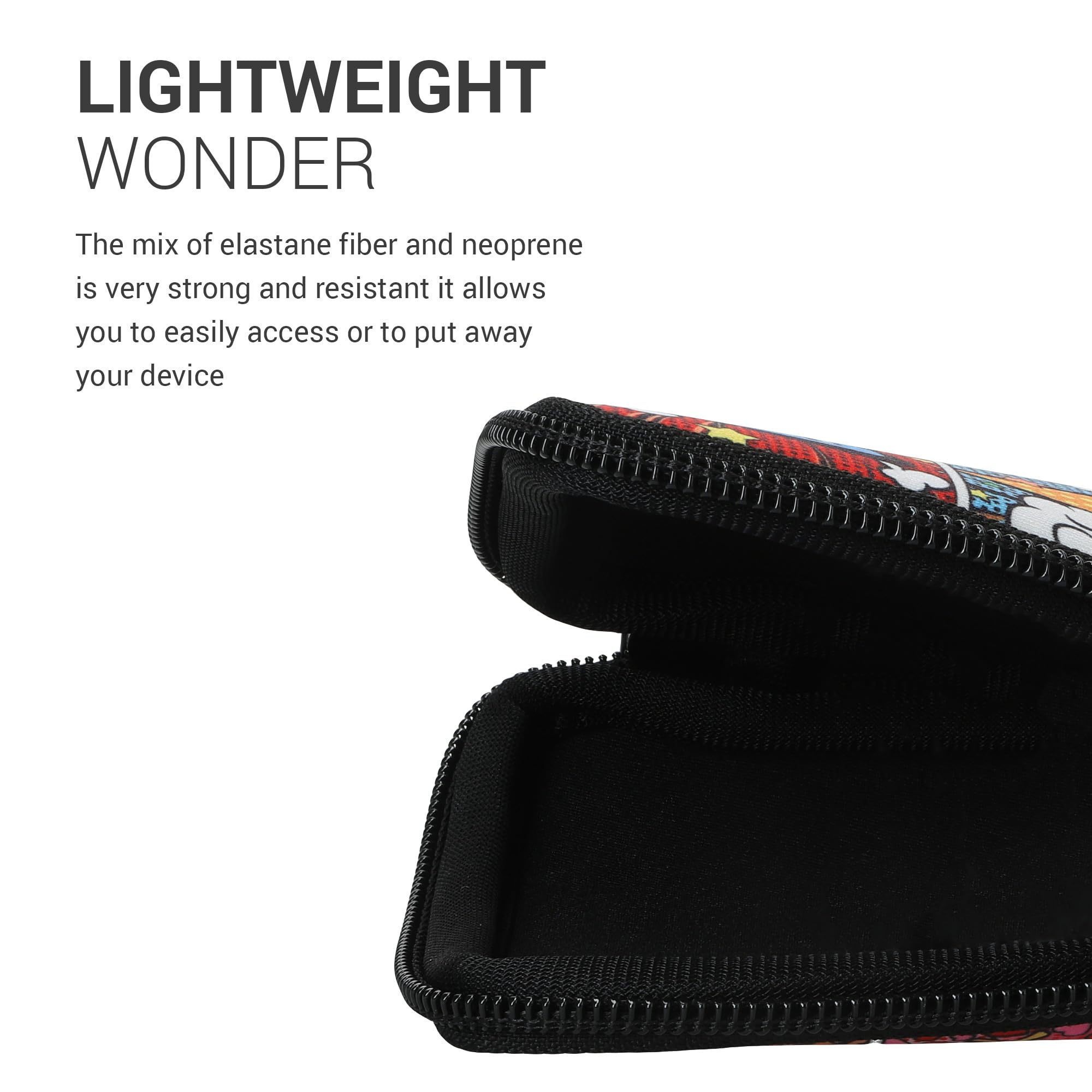 kwmobile Etui kompatybilne z Nintendo 3DS XL - neoprenowe etui - symbole komiksowe wielokolorowe