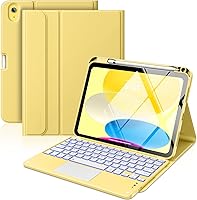 Vista 9 de MoKo Funda con teclado táctil para iPad (A16) 11ª generación de 11 pulgadas 2025, iPad de 10.9 pulgadas de 10.9 pulgadas, funda con soporte para azul