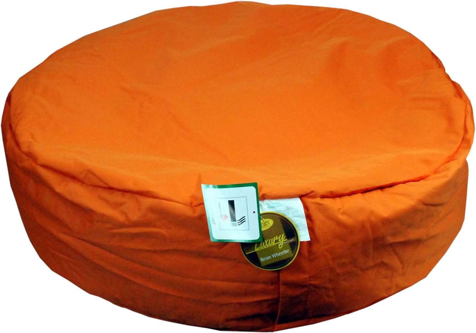 Round Circle Garden Waterproof Bean Bag Slab Beanbag Outdoor Indoor Cushion Seat ( Orange, 25cm x 100cm )