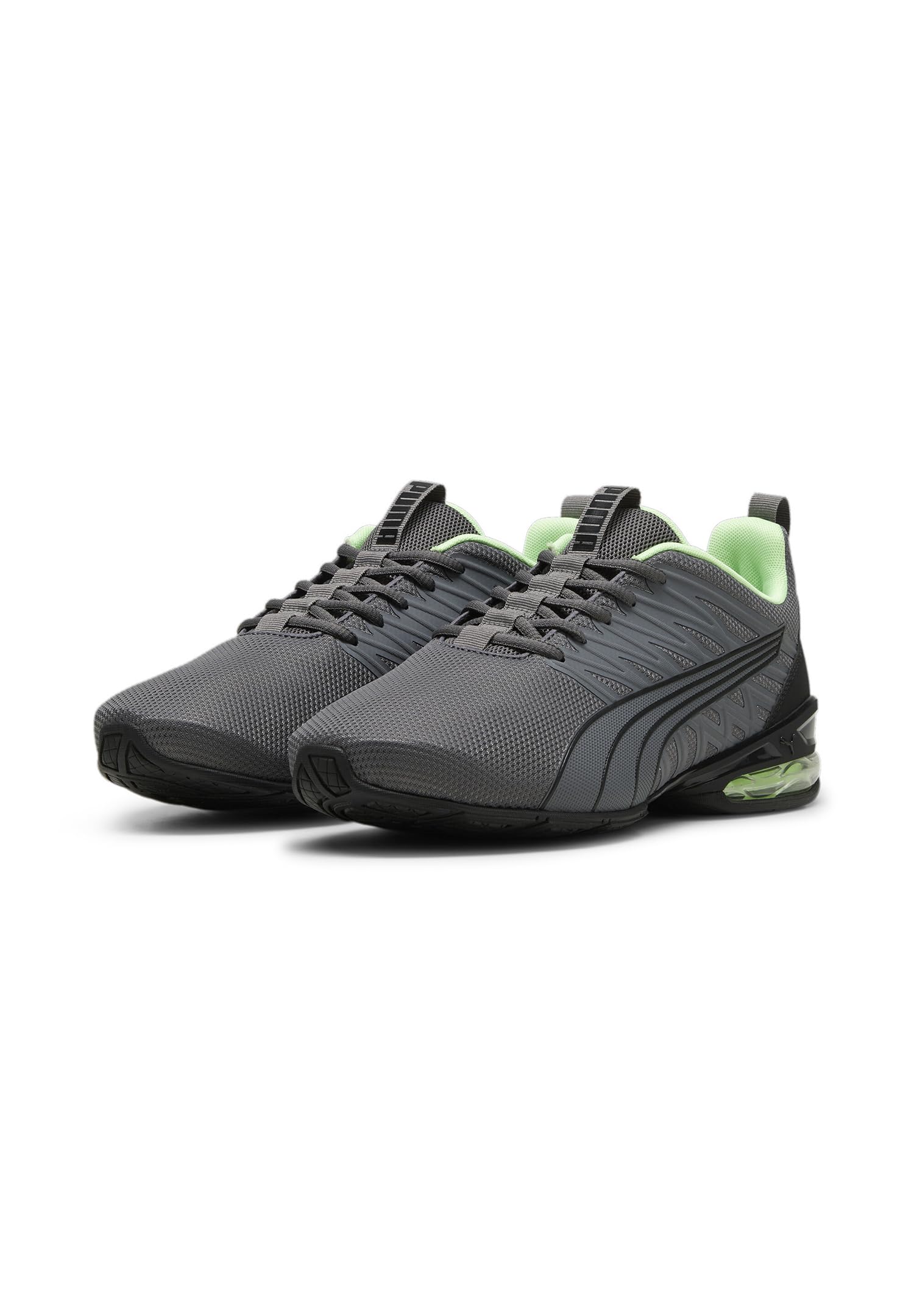 PUMA Unisex Voltaic EVO Light Road Running Shoe, Cool Dark Gray-Fizzy Lime, 10.5 UK