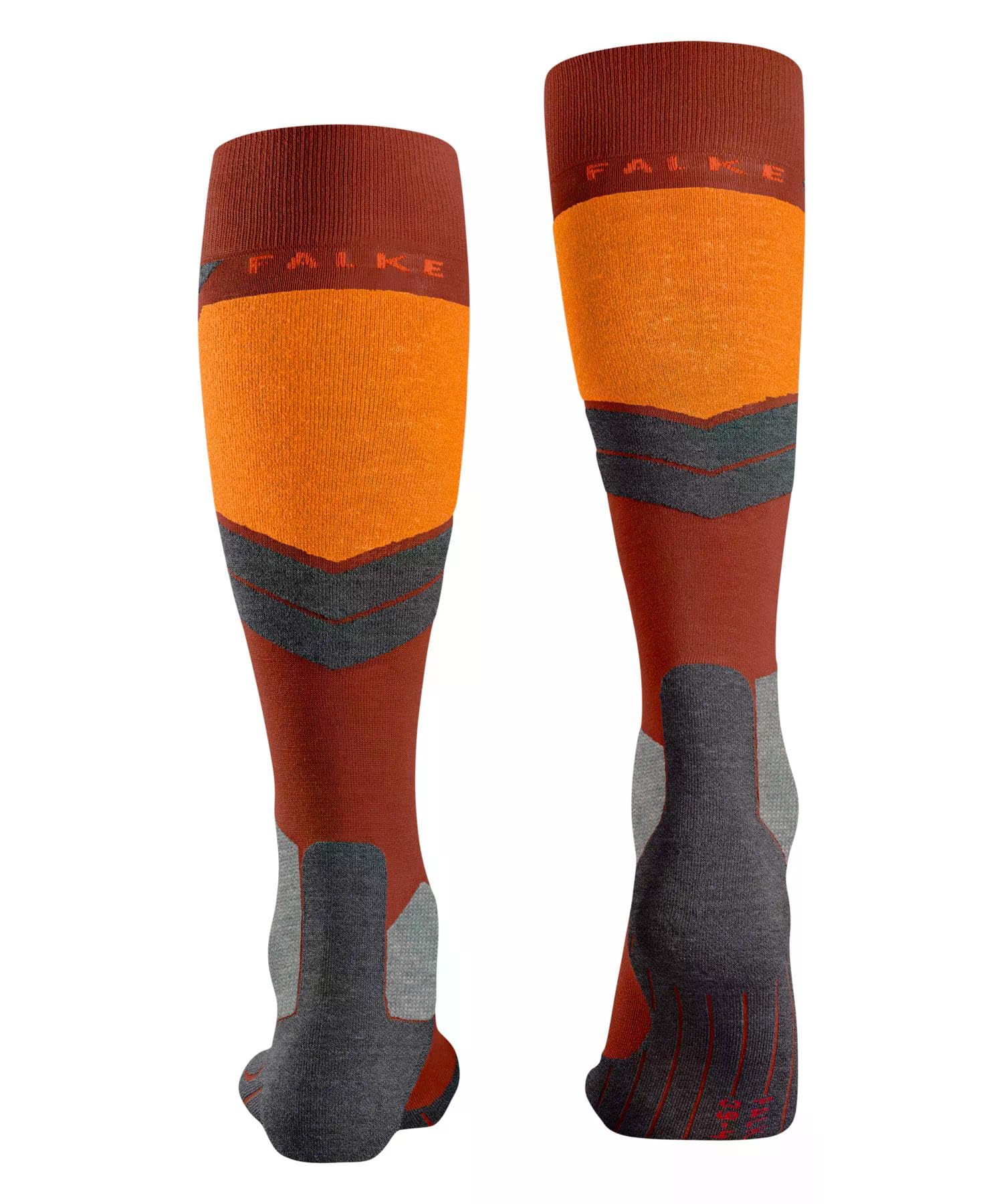 FALKE SK4 Advanced M Kh lana filo funzionale caldi sottili 1 paio, Calzini da sci Uomo, Rosso Chilly 8821, 39-41