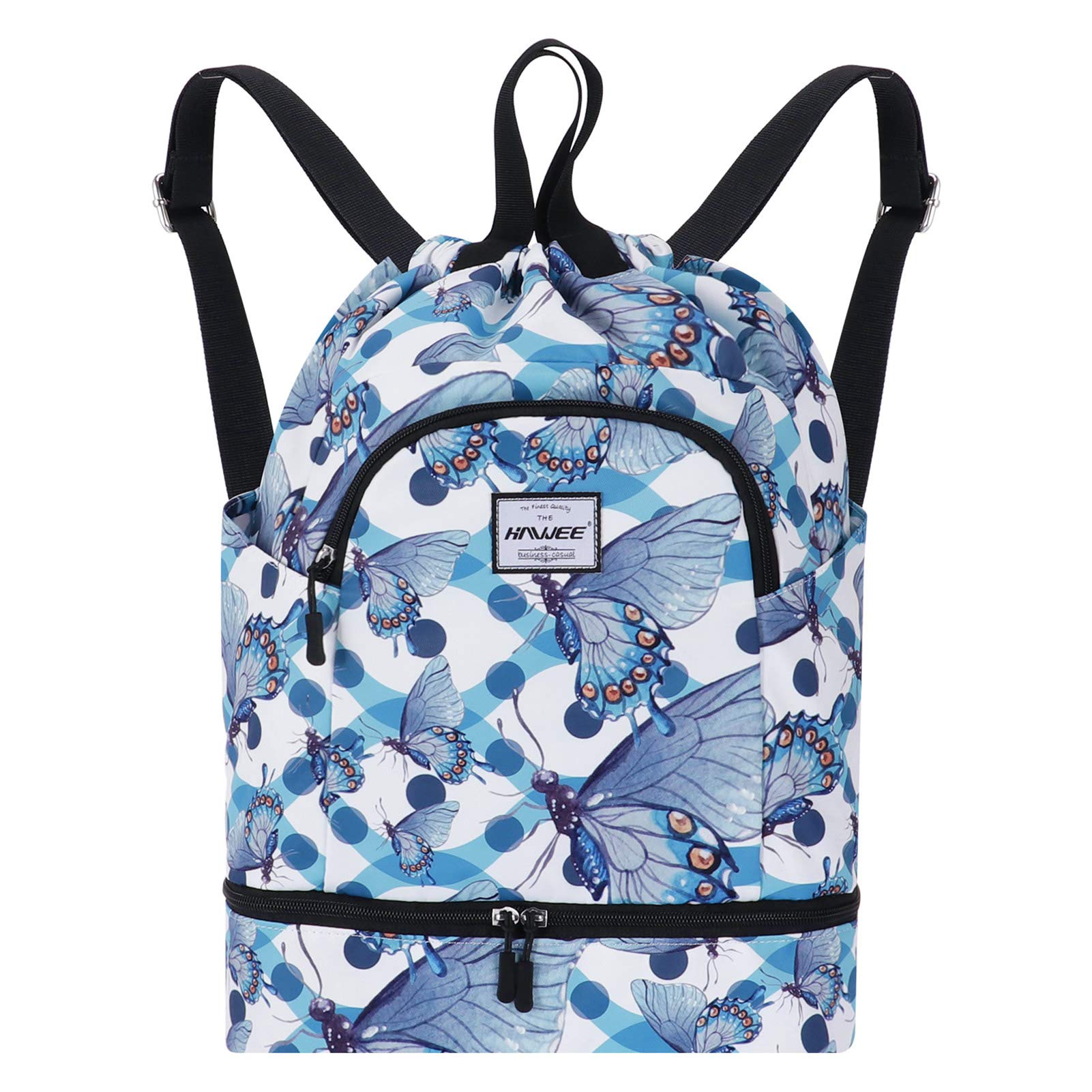 Impermeable Casual Mochila con Cordón Grande Deporte Bolso de Gimnasia Mochila de Cuerda Unisex para Mujer Hombre Vida Cotidiana Aire Libre Yoga Escuela Nadar Playa — view 41