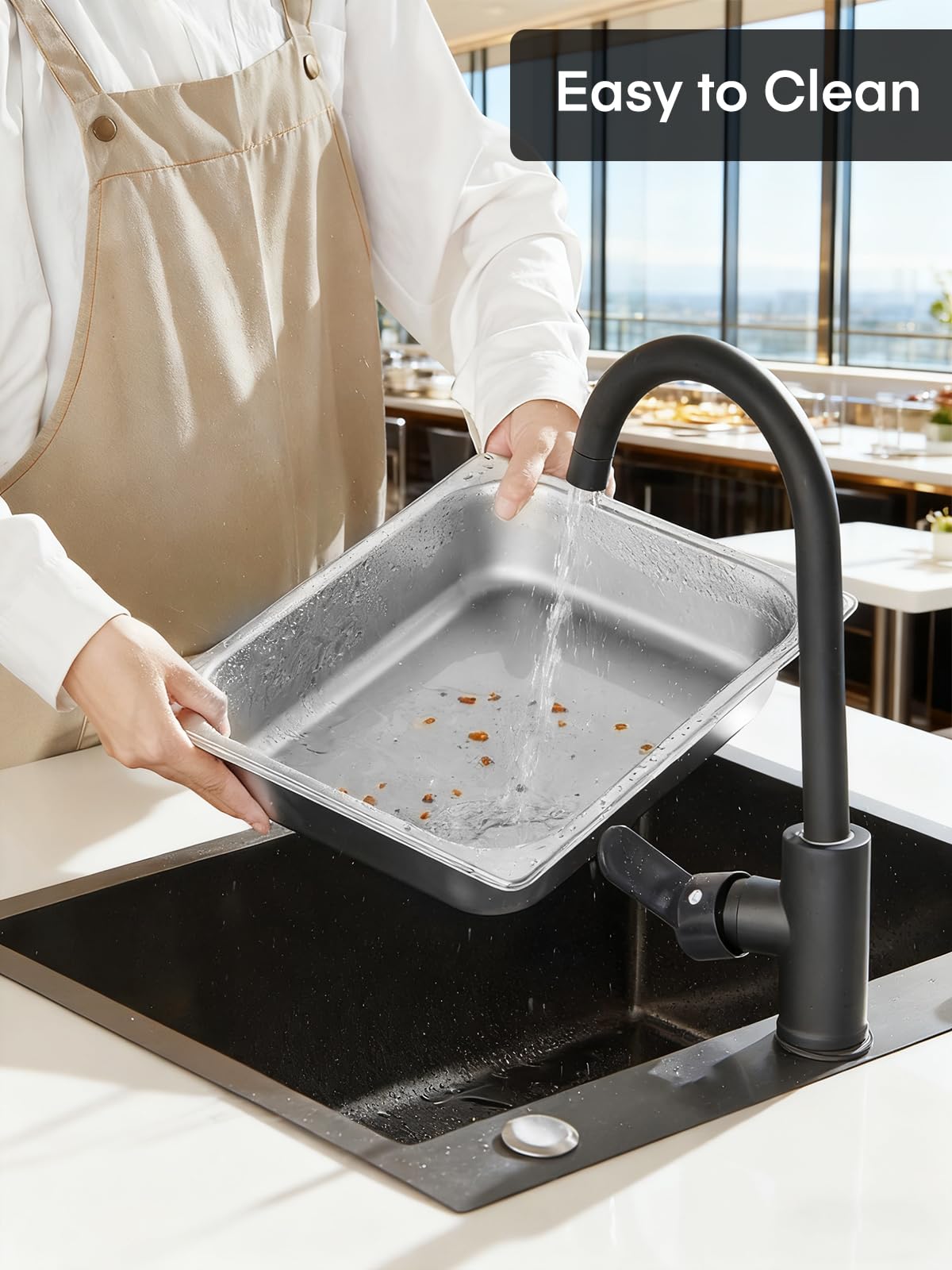 Chafing Dish Buffet Set 4pcs Edelstahl Warmhaltebehälter, 9L Speisewärmer, Wärmebehälter Rechaud, Buffet Wärmer für Catering Party(2X GN-Behälter 1/1, 2X GN-Behälter 1/2 und 4X GN-Behälter 1/4)