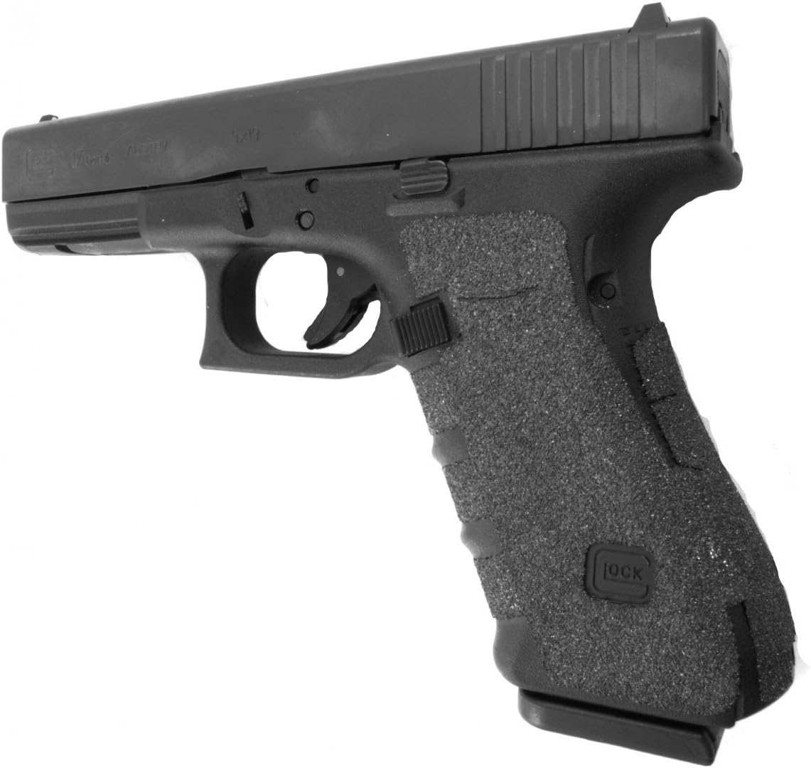 TALON Grips Adhesive Grip Compatible with Glock 17, 22, 24, 31, 34, 35, 37 - Made in The USA (Gen 4 Medium Back Strap Granulate Black)