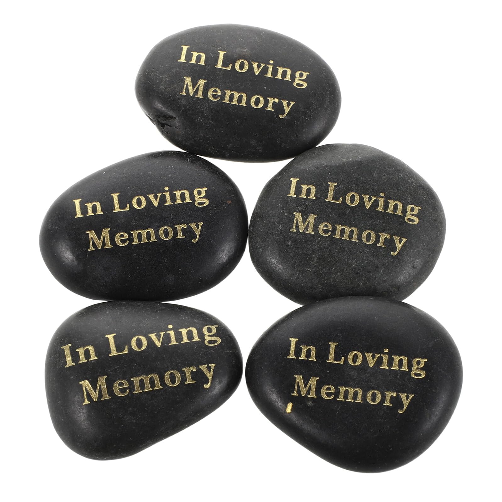 Piedras conmemorativas para recuerdo funerario Hemobllo, pack de 5 piezas grabadas a mano