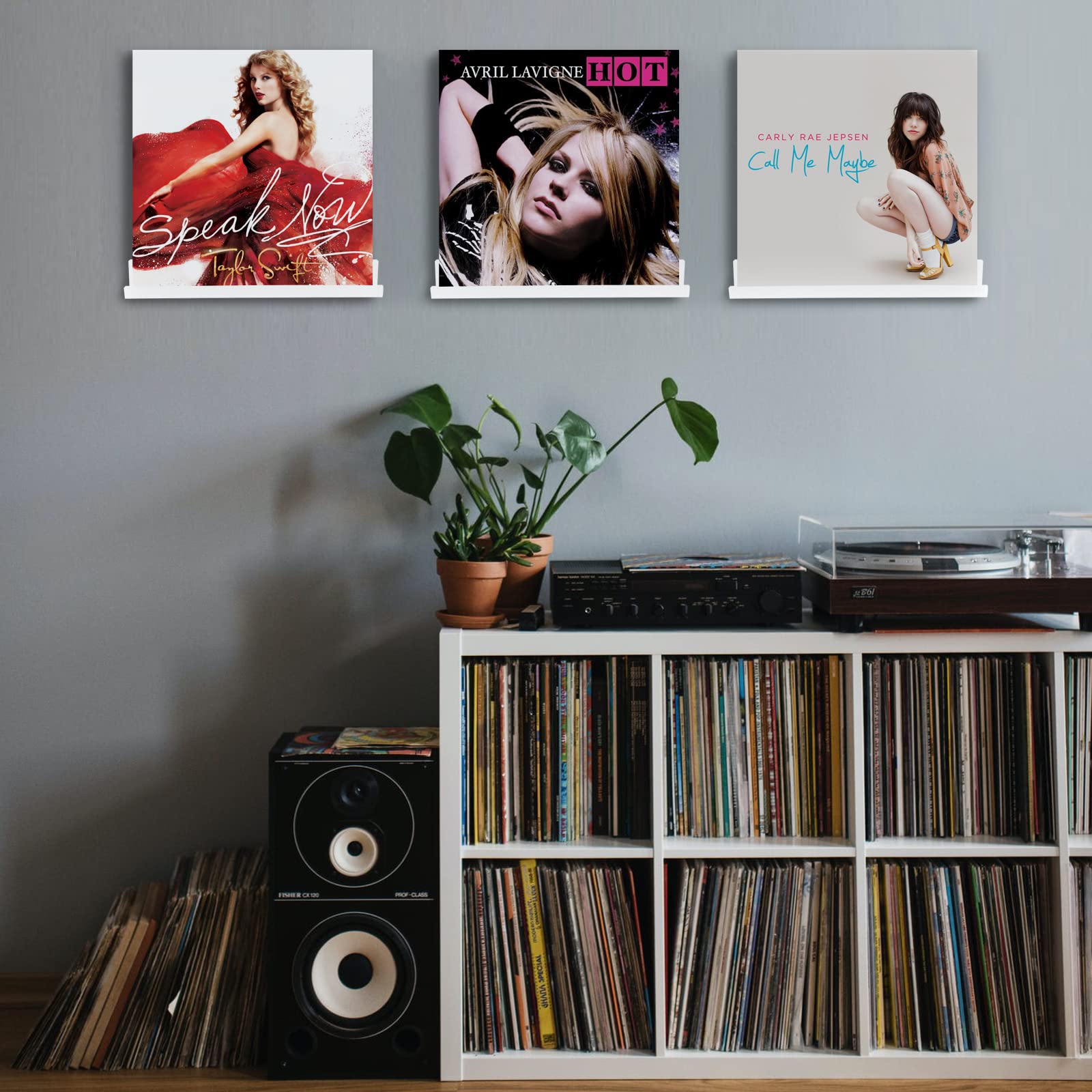 Vinyl Record Wall Mount Minimalist S 6-Pack - Damage Free Display For 7 ...