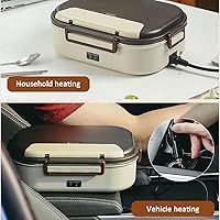 Vista 6 de Fiambrera eléctrica para coche/camión/hogar, calentador de alimentos portátil, lonchera eléctrica para hombre, calentador de caja de almuerzo
