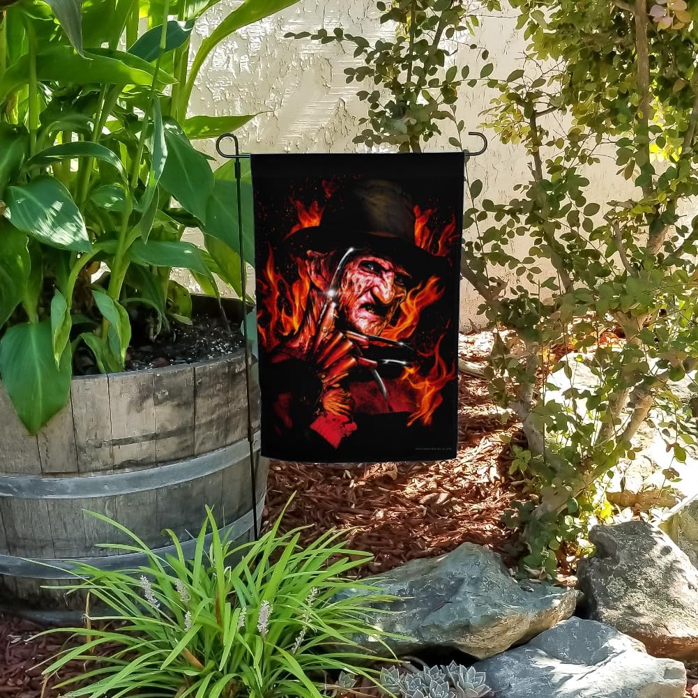 A Nightmare on Elm Street Freddy's Fire Garden Yard Flag