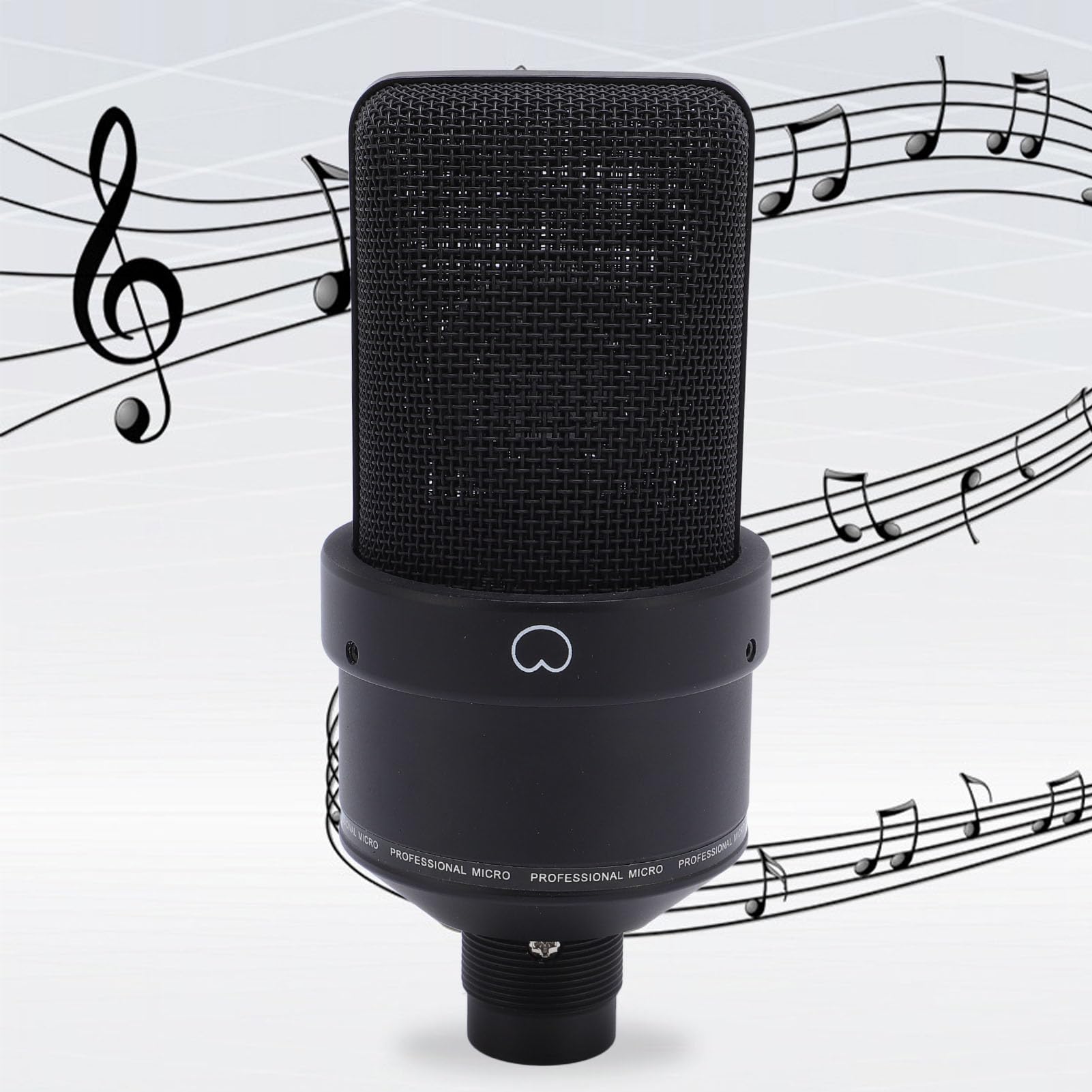 Mikrofon, XLR Kondensatormikrofon Großmembran Kondensator Studio Microphone mit Schockhalterung, XLR-Kabel und Windschutz für Podcasting, Streaming, Gaming, Aufnahmen