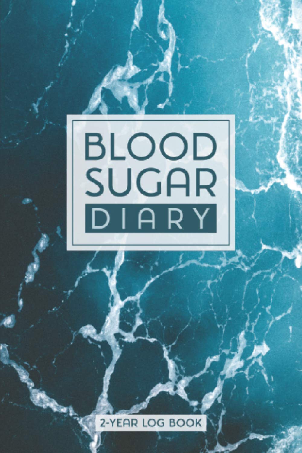 Blood Sugar Diary: Glucose Monitoring Made Simple - 2 Year Diabetic Diary (Waves Edition)