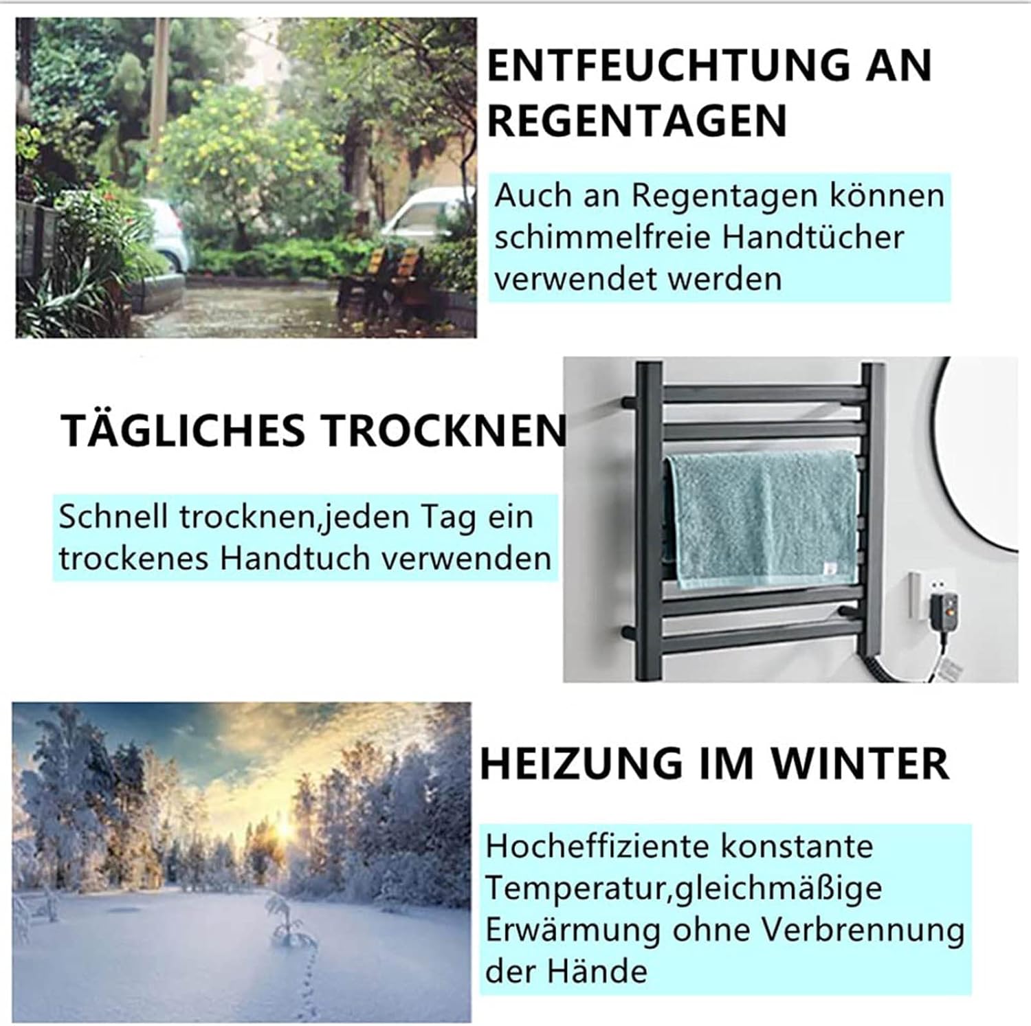 Radiator for Central Heating Towel Rail, Flat Heated Towel Radiator Rail, Central Heating Towel Warmer for Bathroom, Radiator Flat Panel Designer Central Heating