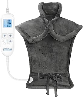 RENPHO Electric Heating Pad for Back Pain Relief, Birthday Gifts for Women Men Mom Dad Elderly, FSA Eligible Items Only List, Large Heat Pad for Neck and Shoulders, 24"x33", ETL Certified, Gray
