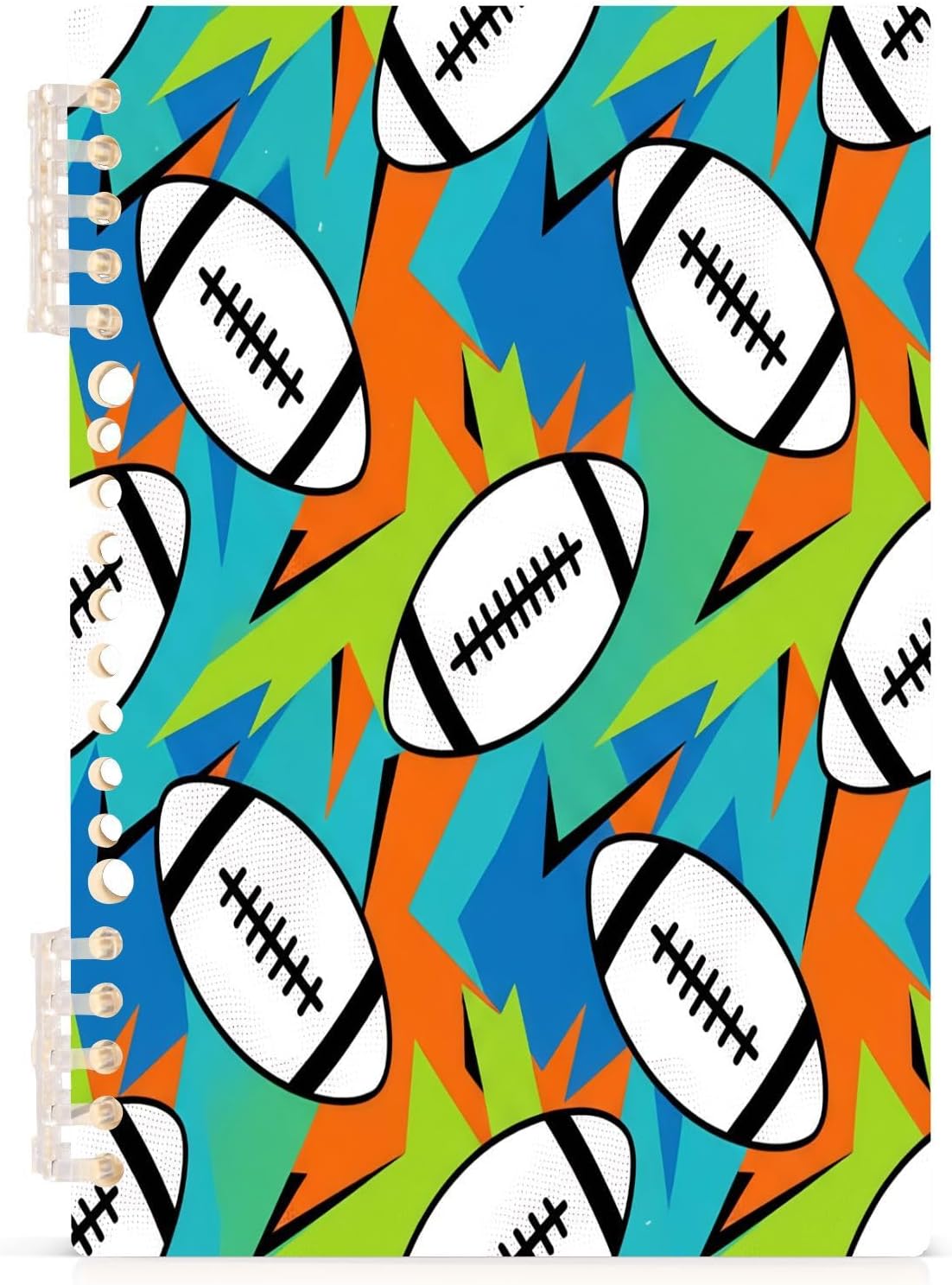 CEBUGI Rugby Football Notebook 1 Pack Detachable Spiral Notebook A5 College Ruled Paper with 60 Sheets Binding Note Book for Office School Journal 8.3 x 5.7in