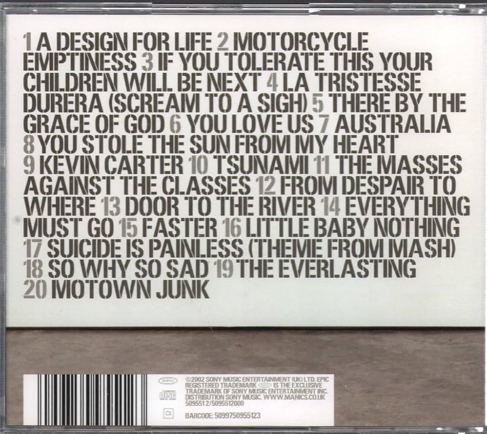 ManicStreetPreachers.CD.DVDJamesソロと袋とチラシ ManicStreetPreachers.CD.DVDJamesソロと袋とチラシ