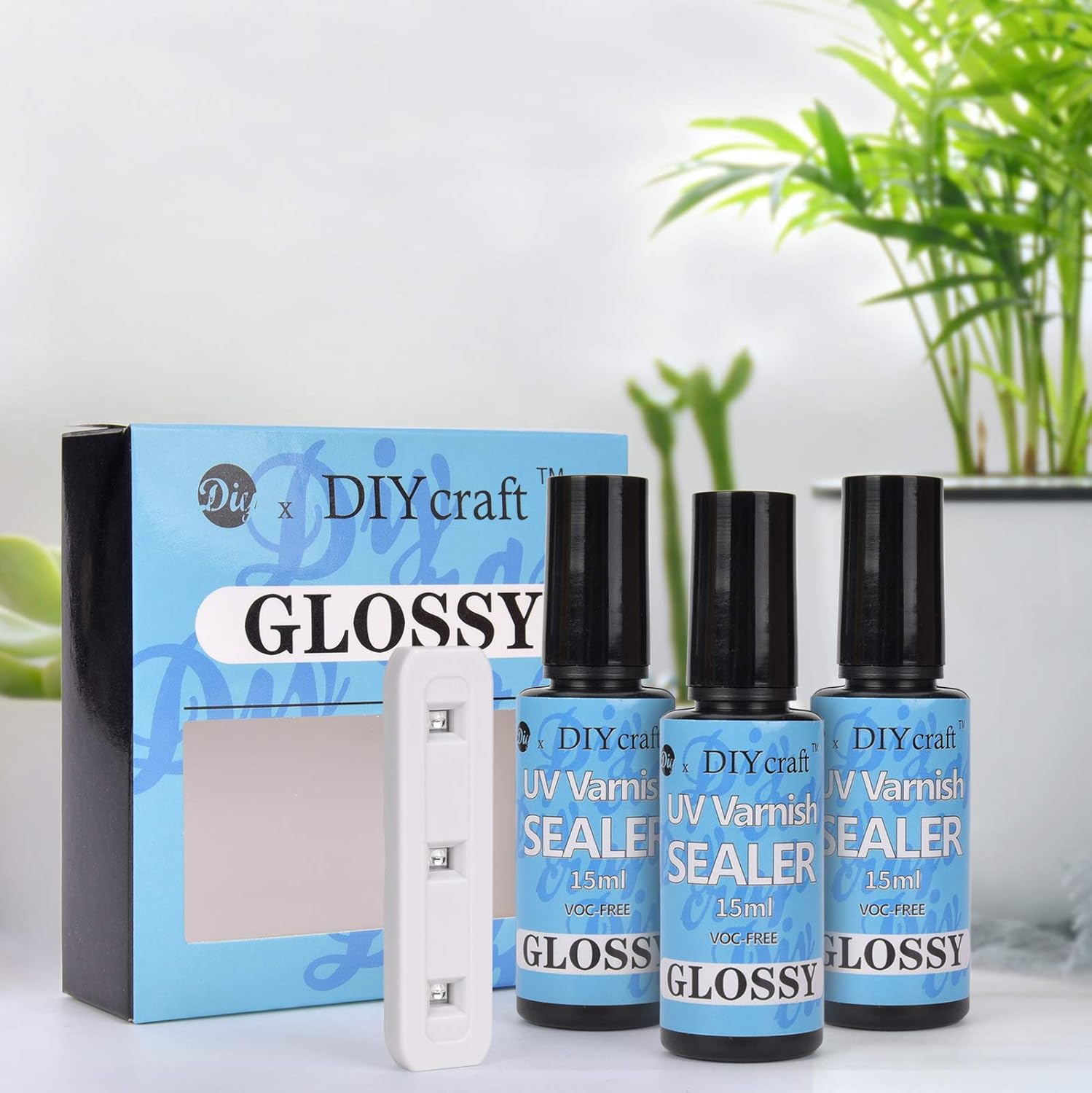 DIYcraft UV Water Sealers 45ml-Art varnish,Clear sealant,Clear Glossy Crafts Glue for Arts and Crafts,Soft Clay,Clay Sculpture Making,Handicraft DIY,All-in-one sealant and Finish : Arts, Crafts & Sewing