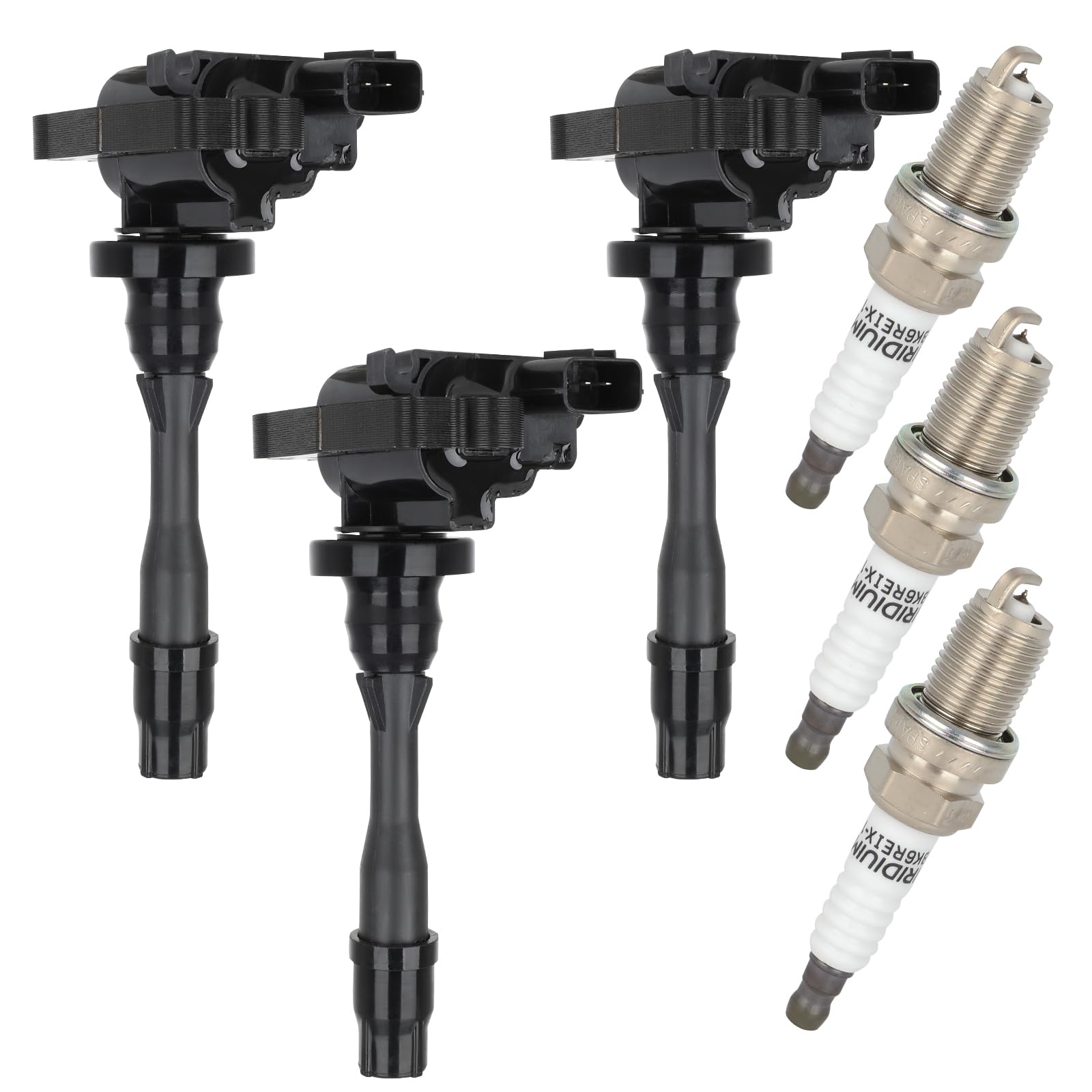 ECCPP Ignition Coil Coils&iridium Spark Plugs UF525 for Mitsubishi Montero Galant 2003 2004 2005 2006 3.8L V6 set of 3