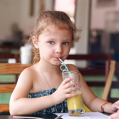 Miniatura 7 de 24 popotes para niños, reutilizables, de plástico, rizados, locos, para actividades en el aula, regalo del día de San Valentín, Navidad, cumpleaños,