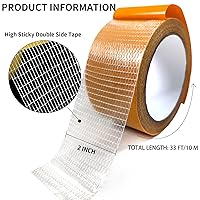 Vista 2 de Birllaid - Cinta adhesiva de doble cara para tela resistente, cinta transparente para ropa, cinta adhesiva de doble cara para alfombra, cinta