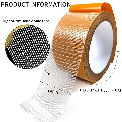 Miniatura 2 de Birllaid - Cinta adhesiva de doble cara para tela resistente, cinta transparente para ropa, cinta adhesiva de doble cara para alfombra, cinta