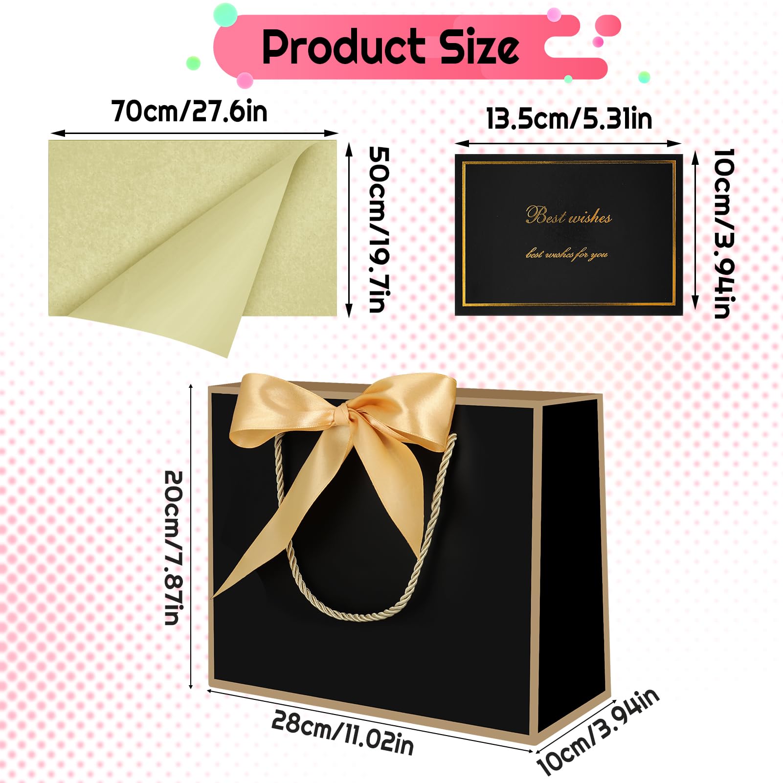 Jatidne 8 Stück Geschenktüten Weiß Mit Schleife Geschenktüte Groß Für Hochzeit, Babyparty