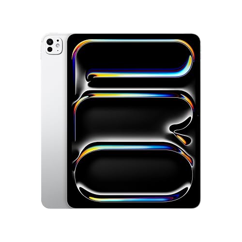 Apple iPad Pro 13-inch (M4): Ultra Retina XDR Display with Standard Glass, 2 TB, Landscape 12MP Front Camera/12MP Back Camera, Wi-Fi 6E, Face ID — Silver - Wi-Fi 6E - 2 TB - Silver (Standard Glass)