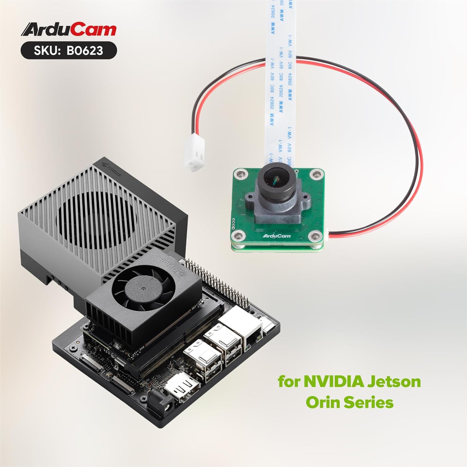 Arducam 3MP ISX031 120dB HDR Jetson Orin Camera with 127° DFOV Wide-Angle Lens for NVIDIA Jetson Orin Nano & NX, Built-in ISP, LED Flicker Mitigation