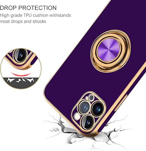 Miniatura 3 de BENTOBEN Funda para iPhone 13 Pro, iPhone 13 Pro con soporte de anillo de 360 con soporte de anillo de 360, soporte magnético para automóvil,