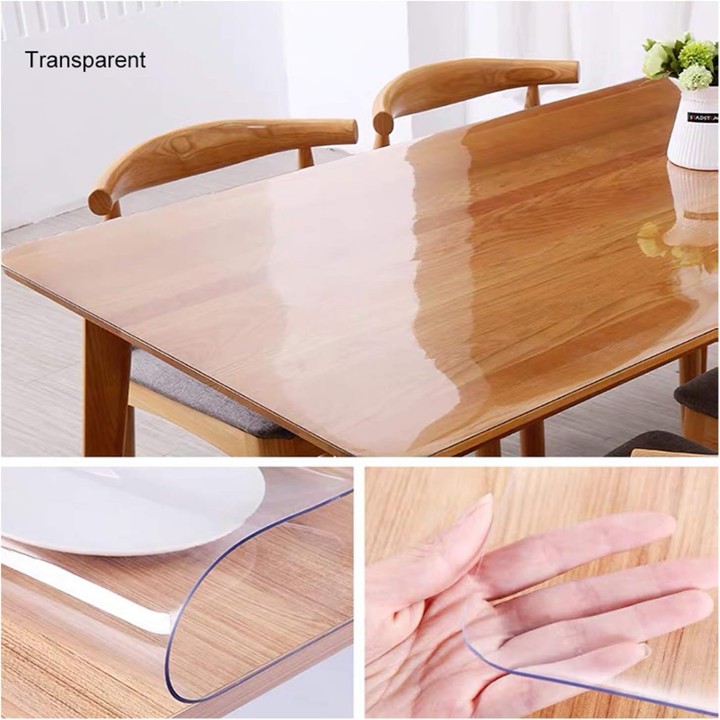 Exclusive Discount 70% Price MYOYAY Clear Table Cover 48 x 24 Inch 2mm Thick Plastic Table Protector Tablecloth Waterproof Rectangle Non-Slip Table Cover for Dining Room Table Kitchen Wood Grain Coffee Table