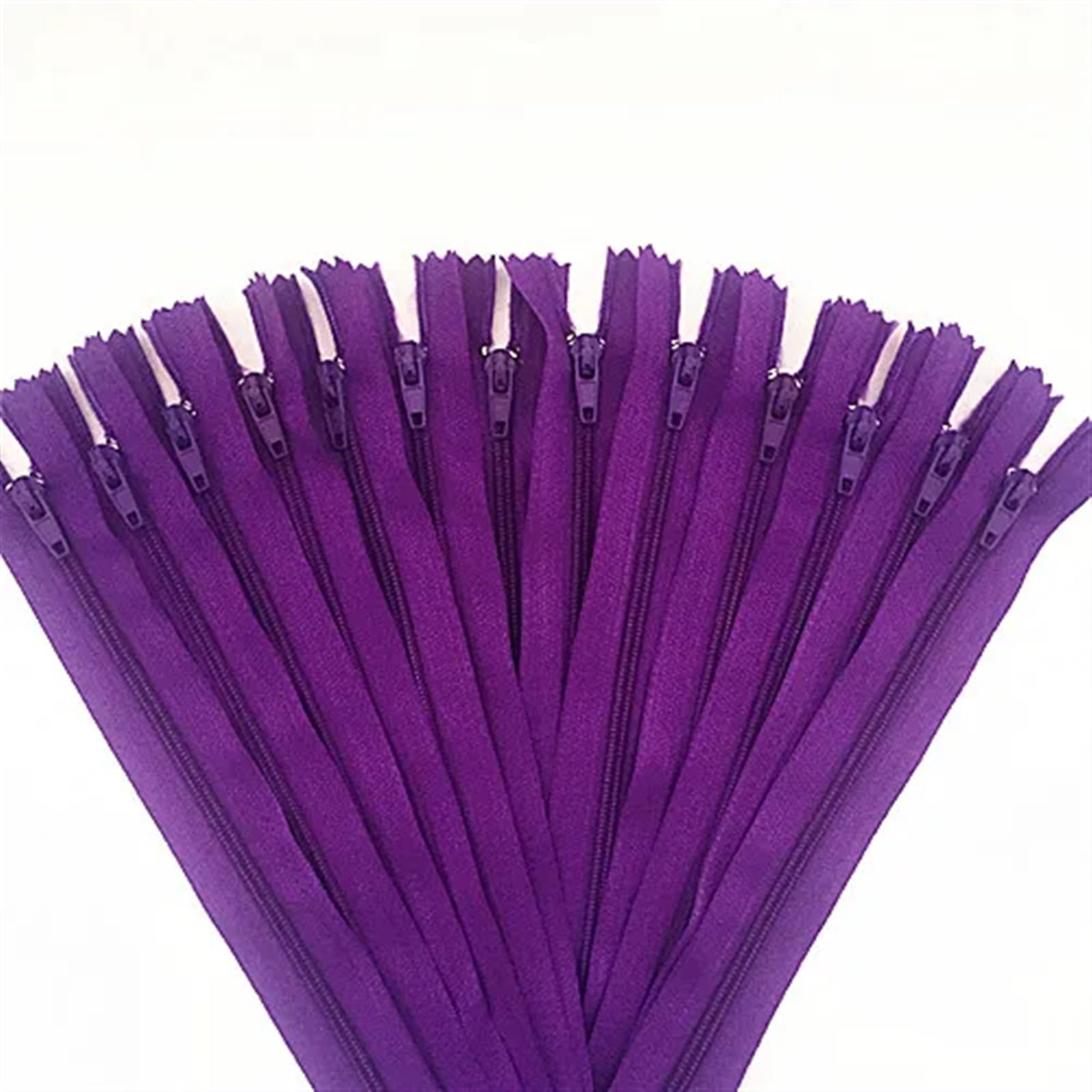 MOHUIED Separating Jacket Zippers 10pcs Nylon Coil Zippers Tailor Sewer Craft DIY Apparel Sewing Supplies,Crafts Sewing(Dark purple,20inch (50cm))