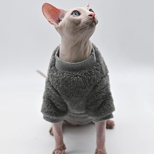 Miniatura 3 de Sphynx - Ropa para gatos de terciopelo de doble cara, suave y cálida, sin pelo, ropa para gatos para Cornish Rex, Devon Rex, Peterbald, Knnis, Abbey