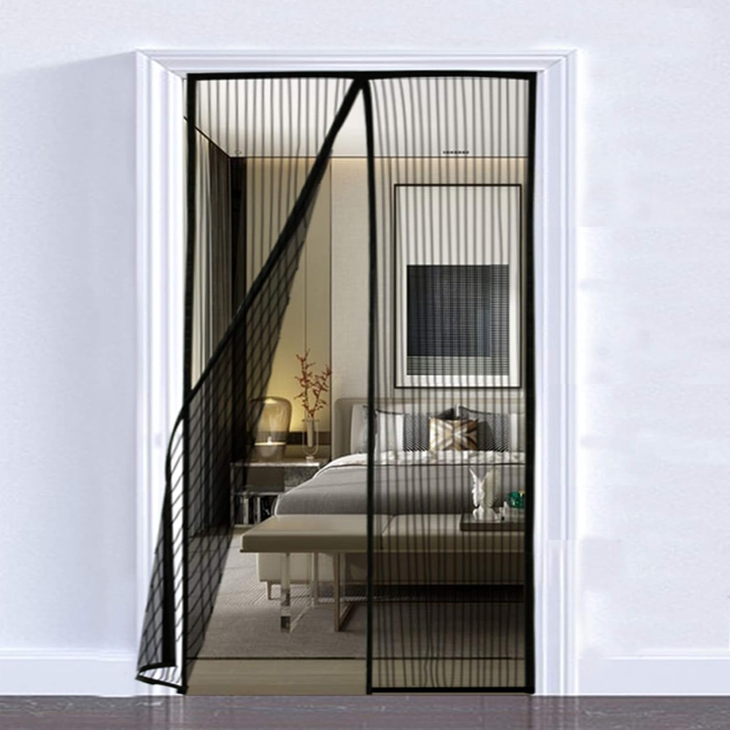 Lulu Home Magnetic Screen Door, Reinforced Screen Door Curtain with Full Frame Seal and Durable Mesh (39"W x 83"H)